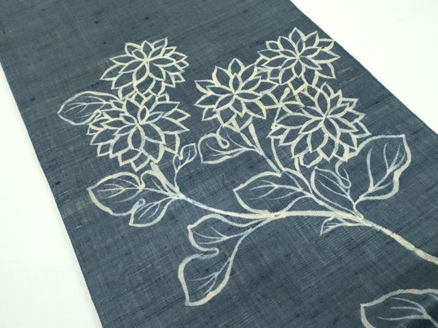 平和屋着物*夏物 六通柄袋帯 作家物 手描き 枝花文 三越扱い 麻 逸品 CABG7322rv