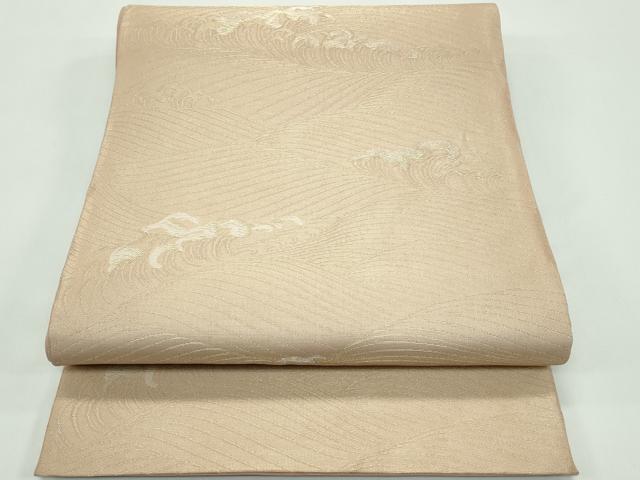 平和屋着物*夏物 六通柄袋帯 立波文 金糸 正絹 逸品 CABG7324rv