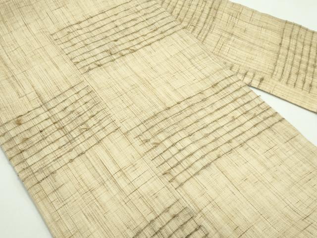 平和屋着物*夏物 九寸名古屋帯 市松文様 麻 逸品 CABG7329rv