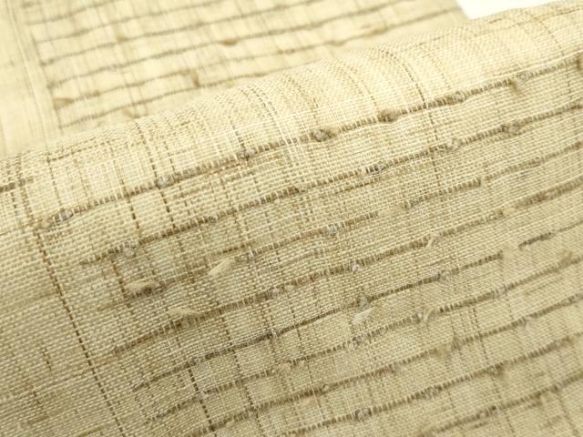 平和屋着物*夏物 九寸名古屋帯 市松文様 麻 逸品 CABG7329rv