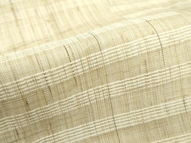 平和屋着物*夏物 九寸名古屋帯 横段文 麻 逸品 未使用 CABG7330rv