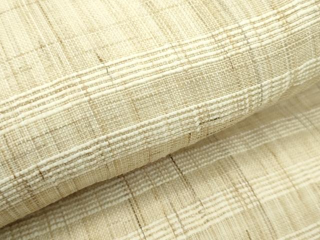 平和屋着物*夏物 九寸名古屋帯 横段文 麻 逸品 未使用 CABG7330rv