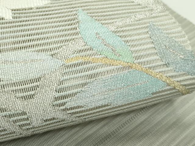 平和屋着物*夏物 八寸名古屋帯 絽綴れ 枝花文 金銀糸 正絹 逸品 CABG7335rv