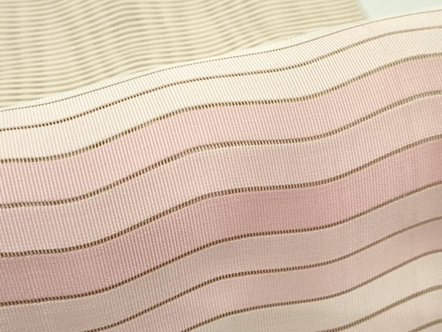 平和屋着物*夏物 八寸名古屋帯 絽綴れ よろけ縞 正絹 逸品 CABG7340rv