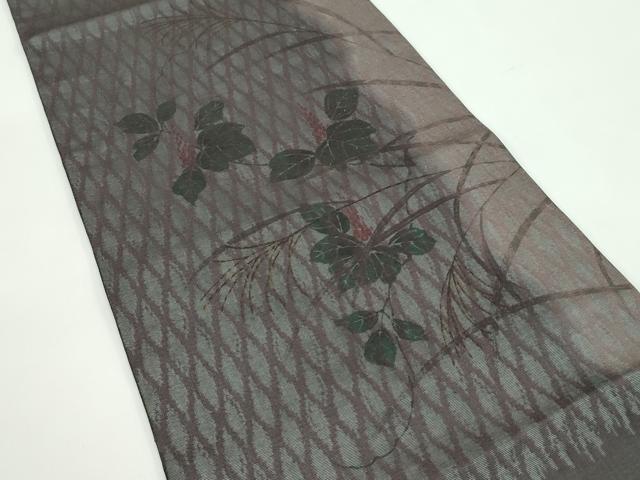 平和屋着物*夏物 太鼓柄袋帯 草花文 金彩 正絹 逸品 CABG7343rv