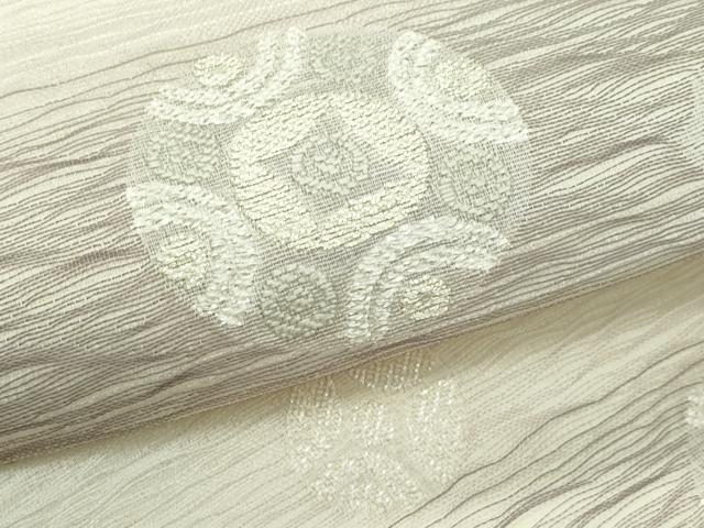 平和屋着物*夏物 六通柄袋帯 すくい織 吉祥丸文 金糸 正絹 逸品 CABG7345rv
