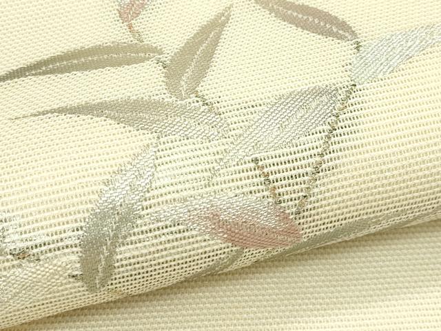 平和屋着物*夏物 九寸名古屋帯 流水草木文 金銀糸 正絹 逸品 CABG7352rv