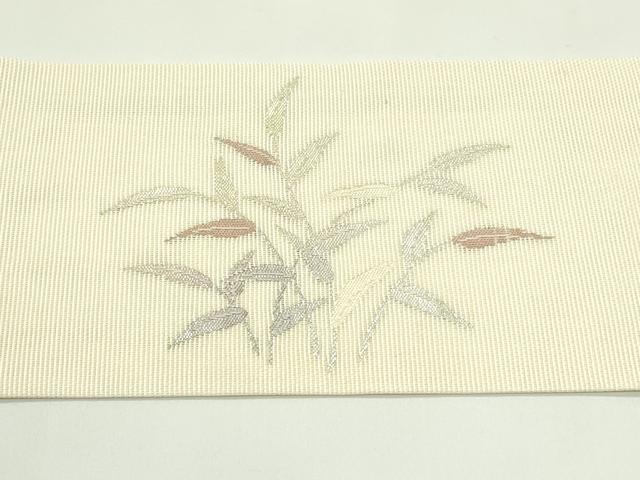 平和屋着物*夏物 九寸名古屋帯 流水草木文 金銀糸 正絹 逸品 CABG7352rv