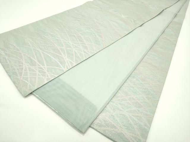平和屋着物*夏物 六通柄袋帯 芝草文 金糸 正絹 逸品 未使用 CABG7361rv