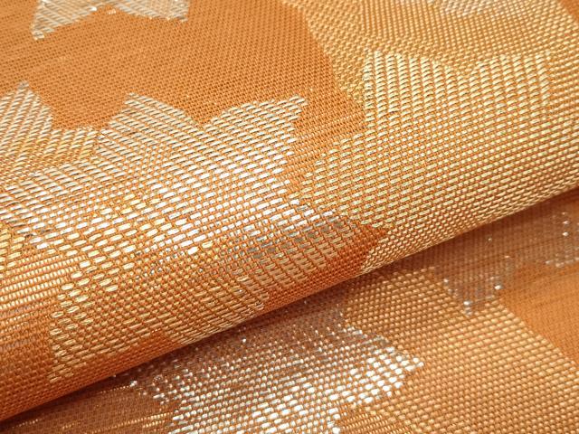 平和屋着物*夏物 六通柄袋帯 枝花文 金銀糸 正絹 逸品 未使用 CABG7365rv