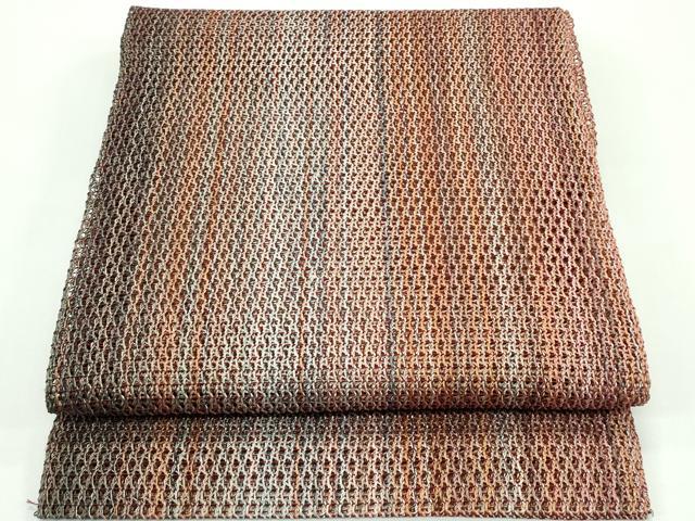 平和屋着物*夏物 八寸名古屋帯 羅 間道 正絹 逸品 CABG7366rv