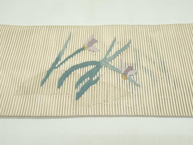 平和屋着物*夏物 八寸名古屋帯 絽綴れ 草花文 正絹 逸品 CABG7368rv