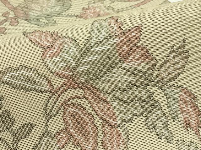 平和屋着物*夏物 八寸名古屋帯 更紗花文 正絹 逸品 CABG7369rv