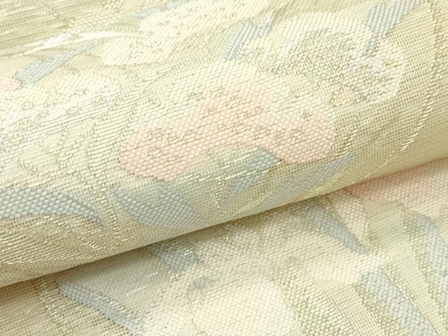 平和屋着物*夏物 六通柄袋帯 秋草丸文 金銀糸 正絹 逸品 CABG7387rv