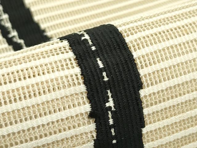 平和屋着物*夏物 八寸名古屋帯 絽綴れ よろけ縞 正絹 逸品 CABG7398rv