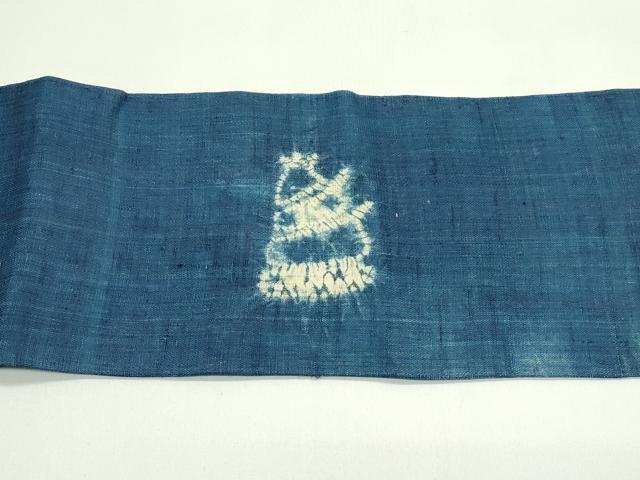 平和屋着物*夏物 九寸名古屋帯 絞り 藍 筍 成り物 麻 逸品 CABG7407rv