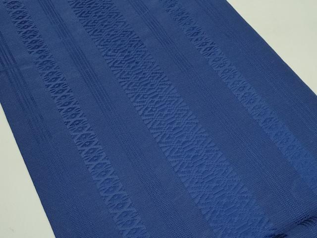 平和屋着物*夏物 本場筑前博多織 八寸名古屋帯 紗献上 濃藍色 証紙付き 正絹 逸品 CABG7413rv