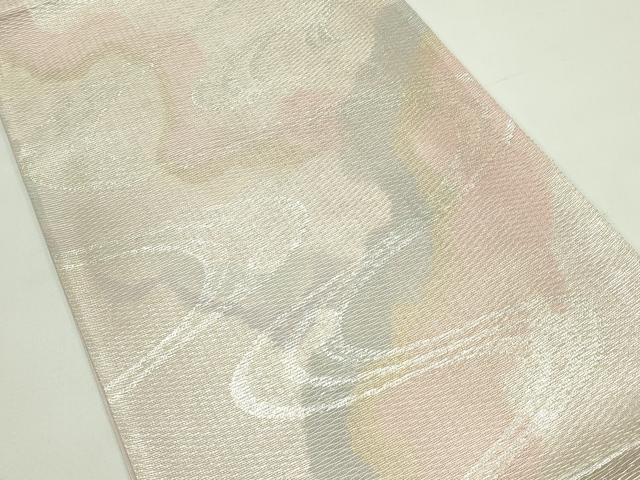 平和屋着物*夏物 六通柄袋帯 流水文 銀糸 正絹 逸品 CABG7416rv