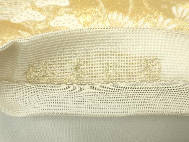 平和屋着物*夏物 六通柄袋帯 絵本に菊 金銀糸 正絹 逸品 CABG7431rv