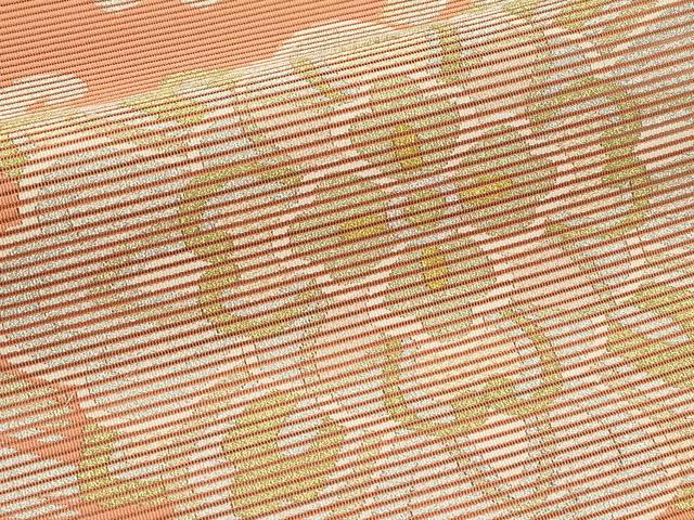 平和屋着物*夏物 八寸名古屋帯 絽綴れ 正倉院立波文 金銀彩 正絹 逸品 CABG7441rv