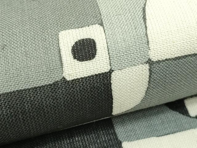 平和屋着物*夏物 九寸名古屋帯 幾何学文様 正絹 逸品 未使用 CABG7451rv