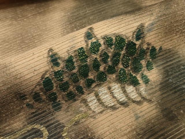 平和屋着物*夏物 アンティーク 大正ロマン 九寸名古屋帯 手描き 龍 金銀糸 正絹 逸品 CABG7455rv
