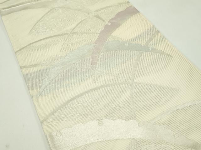 平和屋着物*夏物 六通柄袋帯 雪芝文 銀糸 正絹 逸品 CABG7471rv