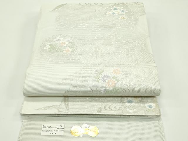 平和屋着物*夏物 西陣 京都イシハラ謹製 六通柄袋帯 みなも 唐織 金銀糸 証紙付き 正絹 逸品 未使用 CABG7472rv