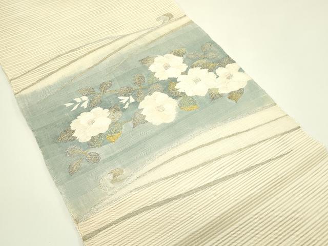 平和屋着物*夏物 八寸名古屋帯 絽綴れ 草花文 正絹 逸品 CABG7482rv