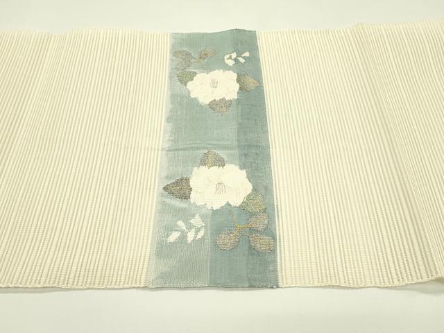 平和屋着物*夏物 八寸名古屋帯 絽綴れ 草花文 正絹 逸品 CABG7482rv