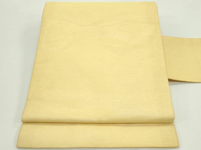 平和屋着物*夏物 九寸名古屋帯 笹竹文 卵色 正絹 逸品 CABG7496rv