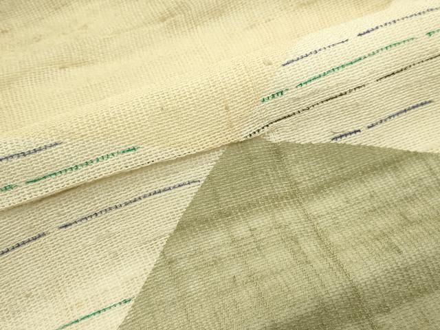 平和屋着物*夏物 九寸名古屋帯 紬地 霞文 正絹 逸品 CABG7498rv