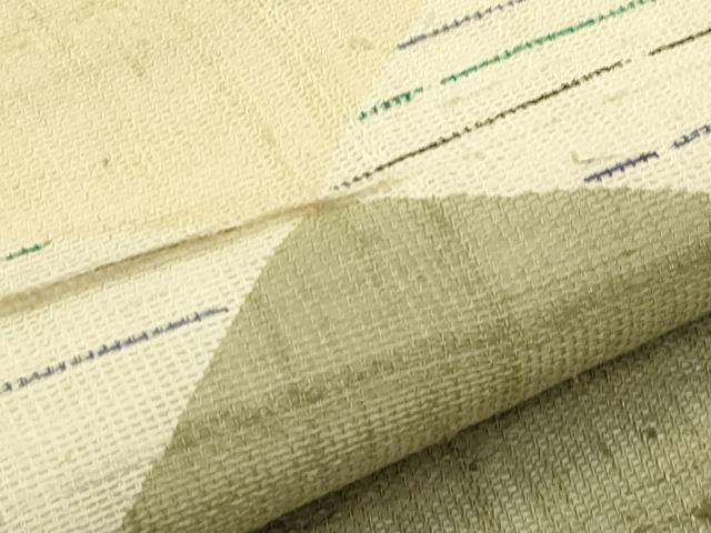 平和屋着物*夏物 九寸名古屋帯 紬地 霞文 正絹 逸品 CABG7498rv