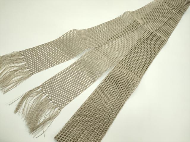 平和屋着物*夏物 男性 角帯 羅 空五倍子色 箱付き 正絹 逸品 CABG7506rv