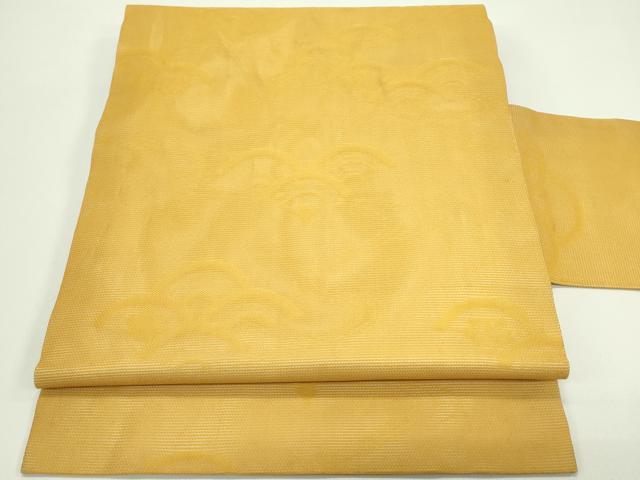 平和屋着物*夏物 九寸名古屋帯 青海波 柑子色 正絹 逸品 CABG7520rv