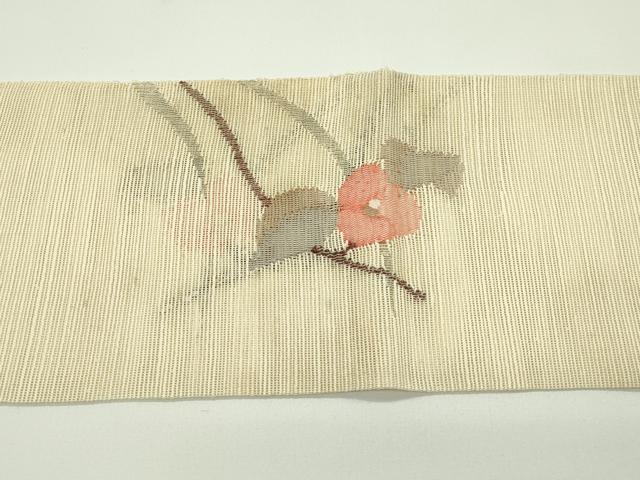 平和屋着物*夏物 八寸名古屋帯 枝花文 正絹 逸品 CABG7529rv