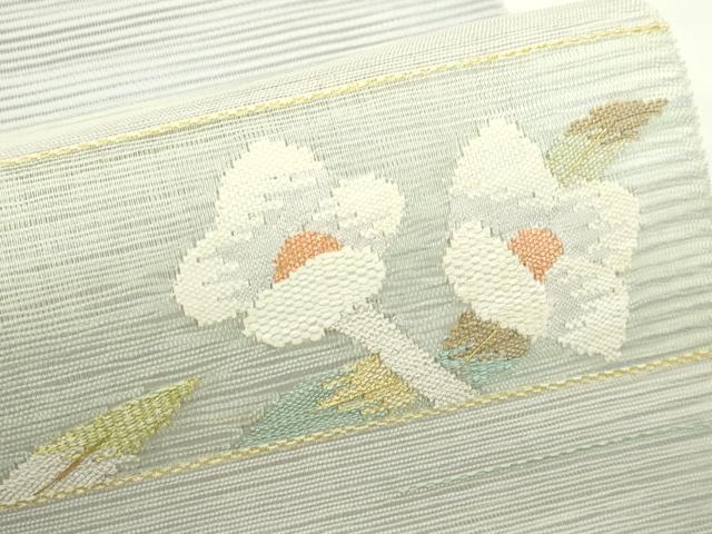 平和屋着物*夏物 八寸名古屋帯 枝花文 金銀糸 正絹 逸品 CABG7534rv