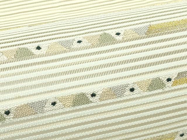 平和屋着物*夏物 八寸名古屋帯 絽綴れ 横段文 金銀糸 正絹 逸品 CABG7535rv