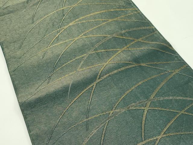 平和屋着物*夏物 西陣 六通柄袋帯 芝草文 金糸 正絹 逸品 CABG7540rv