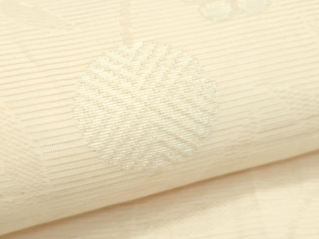 平和屋着物*夏物 六通柄袋帯 草花文 銀糸 正絹 逸品 CABG7542rv