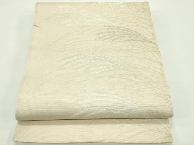 平和屋着物*夏物 六通柄袋帯 すすき 金糸 正絹 逸品 CABG7543rv