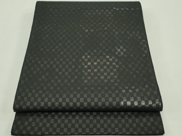平和屋着物*夏物 太鼓柄袋帯 市松文様 金銀糸 正絹 逸品 CABG7544rv