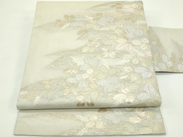 平和屋着物*夏物 九寸名古屋帯 萩 金銀糸 正絹 逸品 CABG7547rv