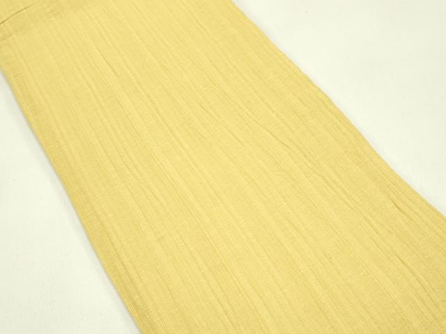 平和屋着物*夏物 両面 半幅帯 花葉色 鳥の子色 綿麻 逸品 CABG7550rv