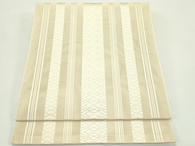 平和屋着物*夏物 本場筑前博多織 八寸名古屋帯 紗献上 丁子色 正絹 逸品 未使用 CABG7551rv