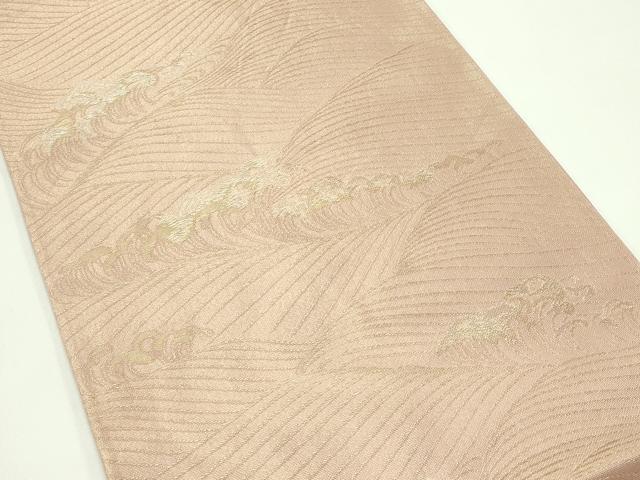 平和屋着物*夏物 六通柄袋帯 立波文 金糸 正絹 逸品 CABG7556rv