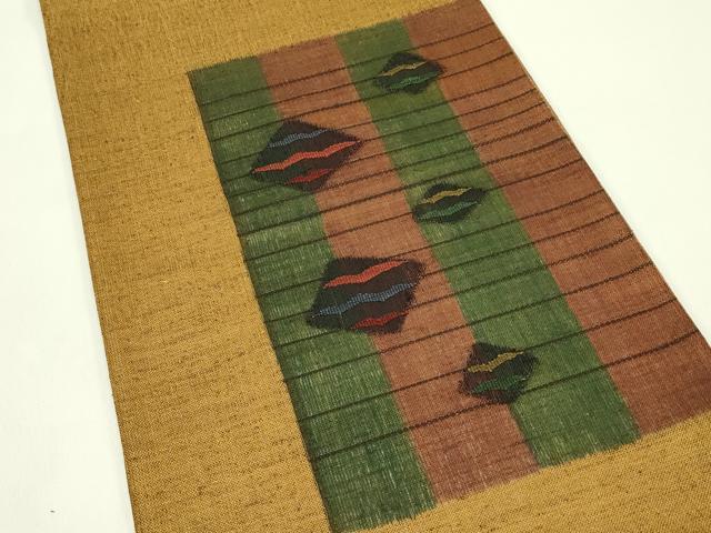 平和屋着物*夏物 太鼓柄袋帯 幾何学文様 正絹 逸品 CABG7567rv