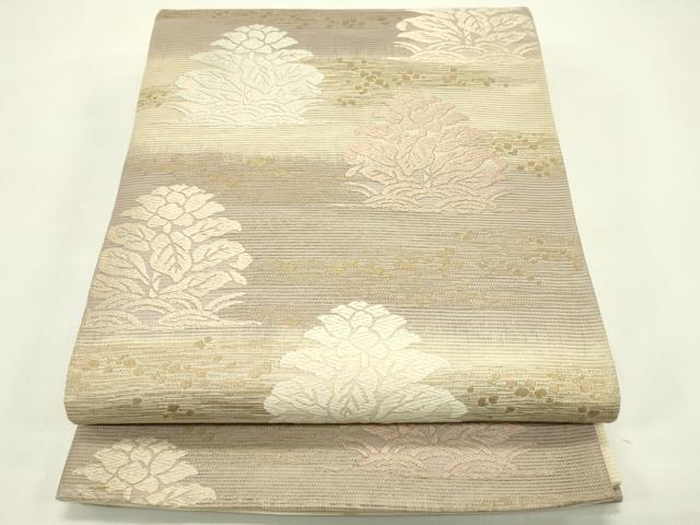 平和屋着物*夏物 六通柄袋帯 唐織 箔散らし草花文 金糸 正絹 逸品 CABG7568rv