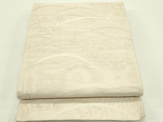 平和屋着物*夏物 六通柄袋帯 光琳水 露芝文 銀糸 正絹 逸品 CABG7569rv