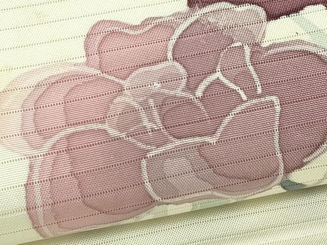 平和屋着物*夏物 絽塩瀬 九寸名古屋帯 ろうけつ染め 草花文 正絹 逸品 CABG7571rv